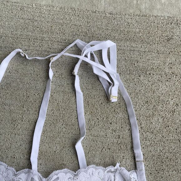 HAH by‎ Free People Demi Bra Size Medium Blanc Floral Lace Convertible Strap NEW - Picture 5 of 8